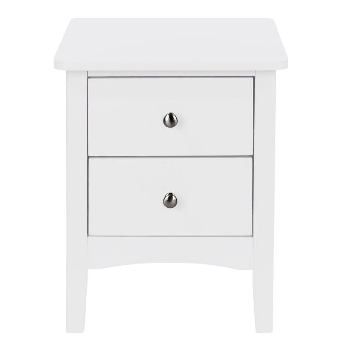 Como 2 Petite Drawer Bedside Cabinet - White