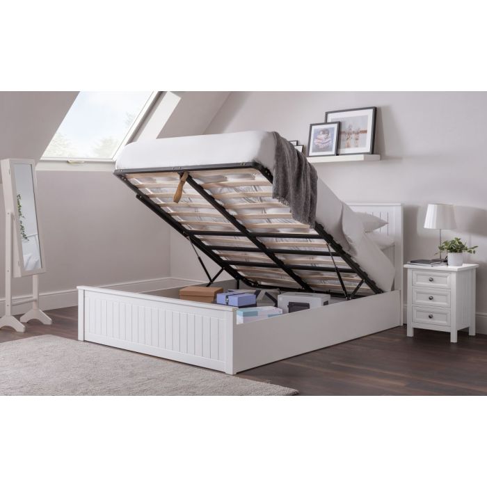 Maine Ottoman Bouble Bed - Surf White