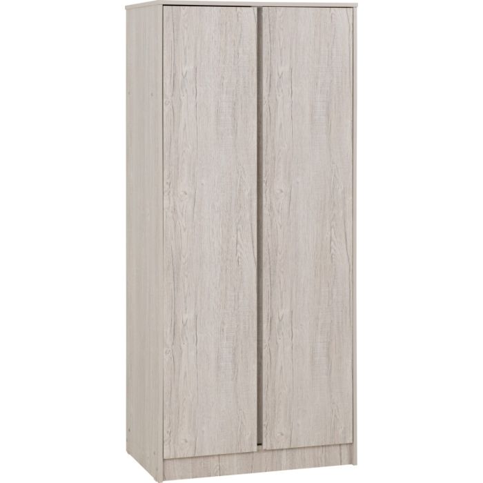 MALDEN 2 Door Wardrobe Light Oak - 80cm