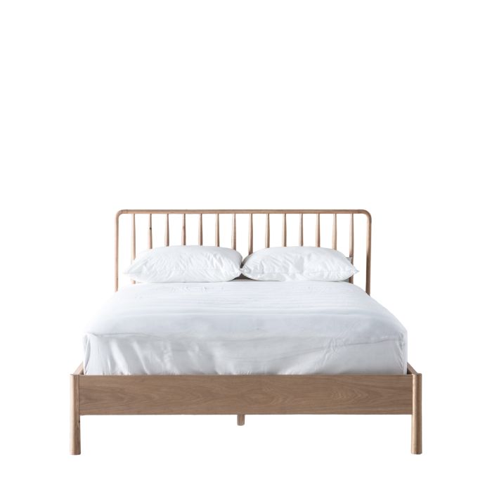 ASHFORD Double Wooden Bedframe - Light Oak