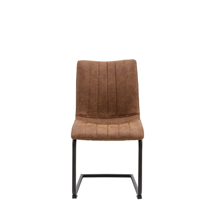 WESTERDALE Faux Leather Multi Purpose Chair Brown - Set of 2