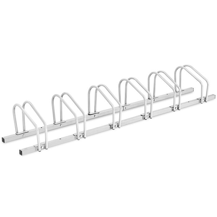 6-Bike Steel Bike Rack for Child BMX Road and Mountain Bikes -Silver