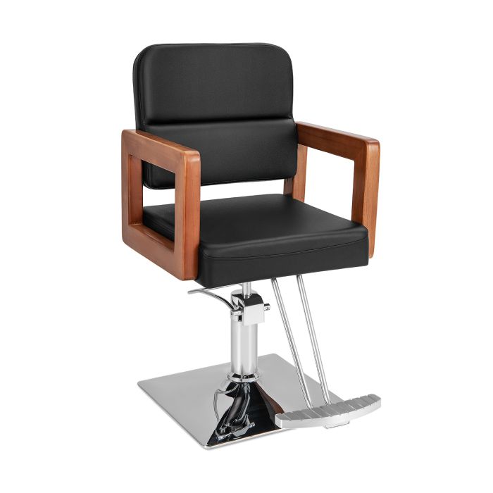 Hydraulic Barber Chair Salon Chair for Hair Stylist with 360 Degrees Swivel - Black
