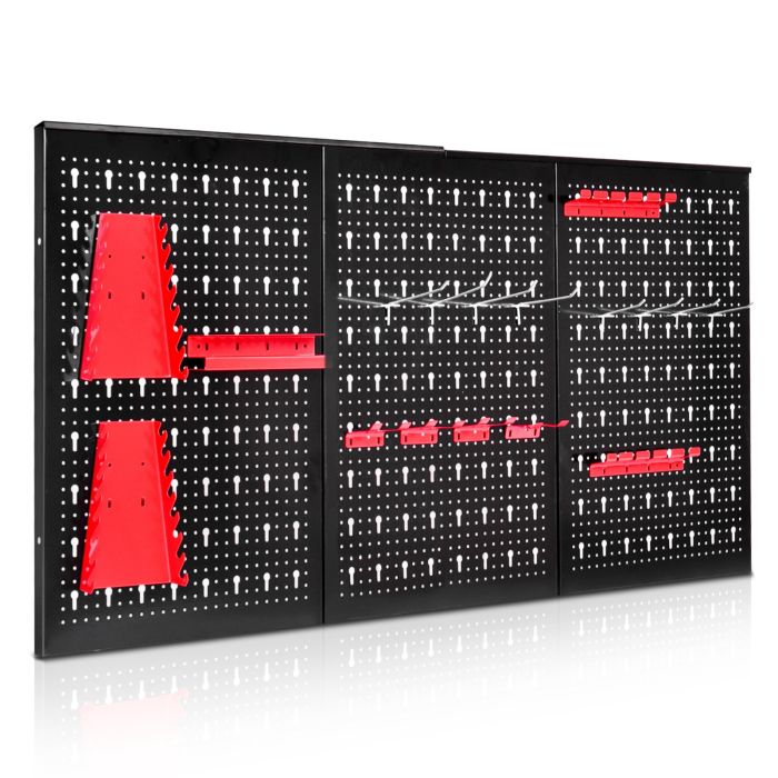 Pegboard Wall Organizer Kit with Drill Bit Storage Rack