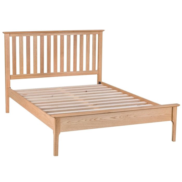 Norwich Slatted Standard Double Bed - Oak