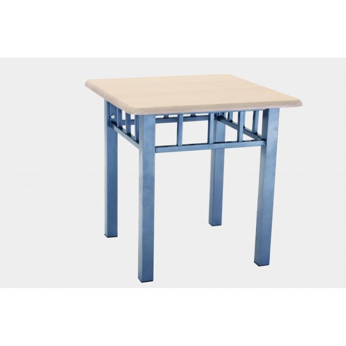 Elegant Entertaining Montpelier Wooden Lamp Side Table Silver Beech Accents Square