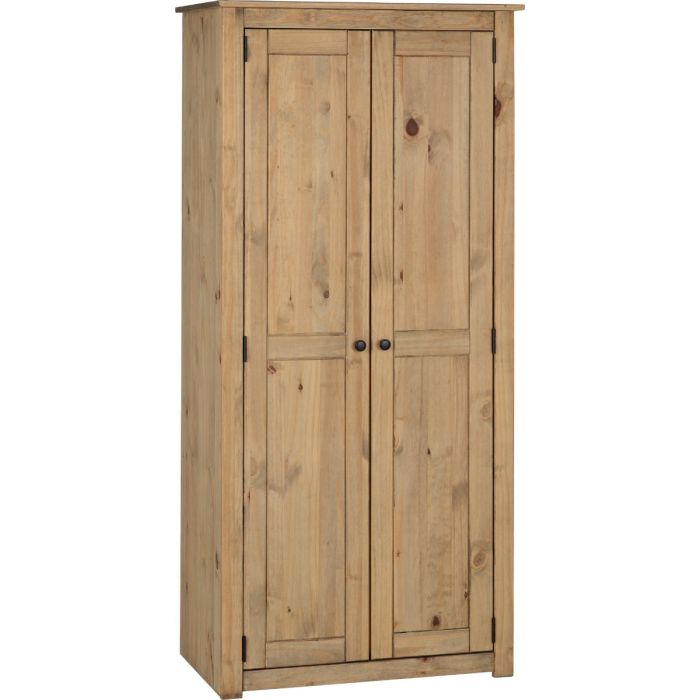PRESTON 2 Door Wardrobe Light Oak - 80cm