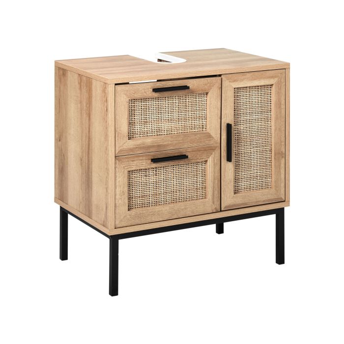 Washbasin Cabinet ROSELL 60 cm 40 cm 60 cm Light Brown
