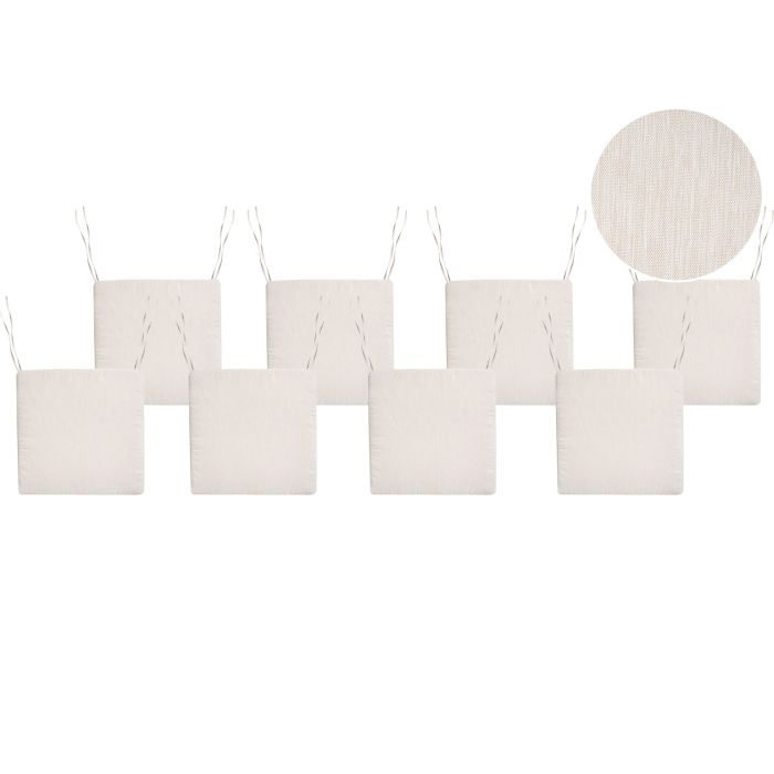 ARBOR Set of 8 Garden Chair Cushions - Light Beige