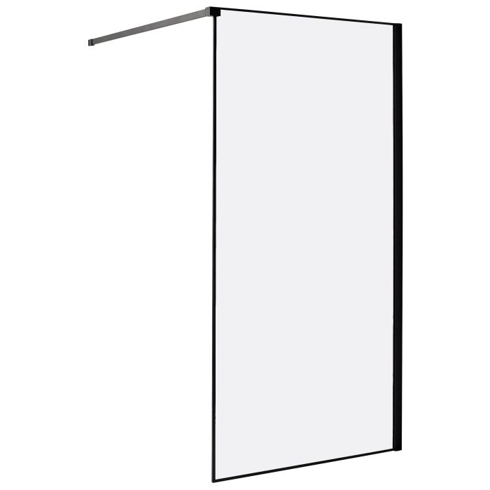 Shower Screen WASPAM 100 x 190 cm Black