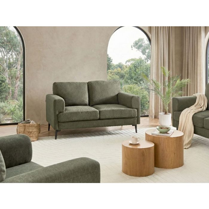 BAJARO Fabric 2 Seater Sofa - Green