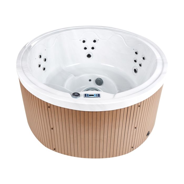 Outdoor Hot Tub with LED MARFIL White