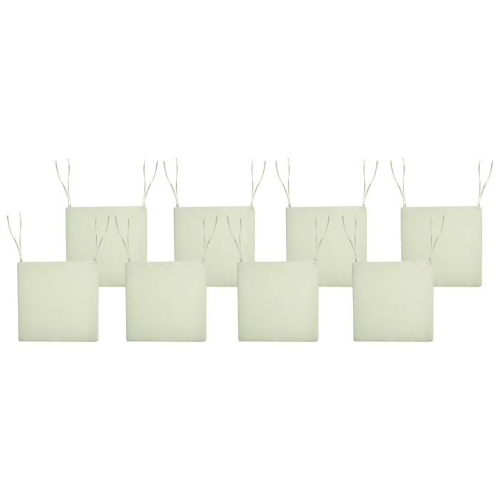 ARBOR Set of 8 Garden Chair Cushions - Light Green
