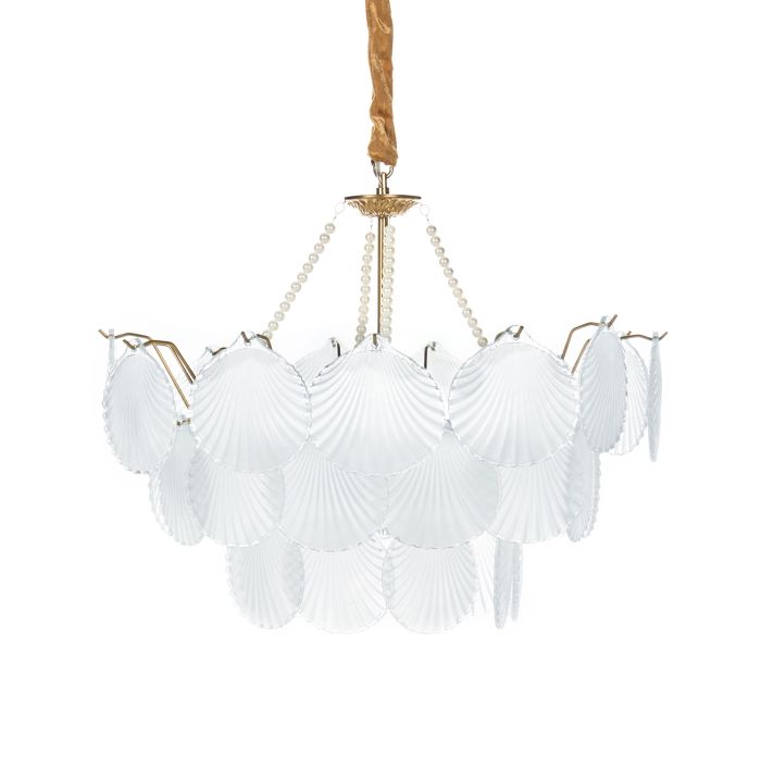 STANTONWELL Glass Chandelier - Brass