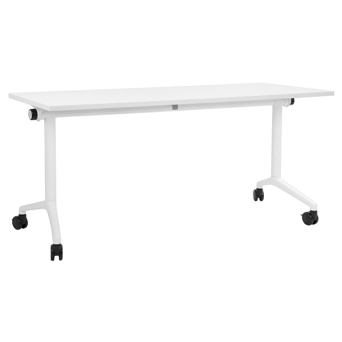 Folding Office Desk with Casters 160 x 60 cm White CAVI