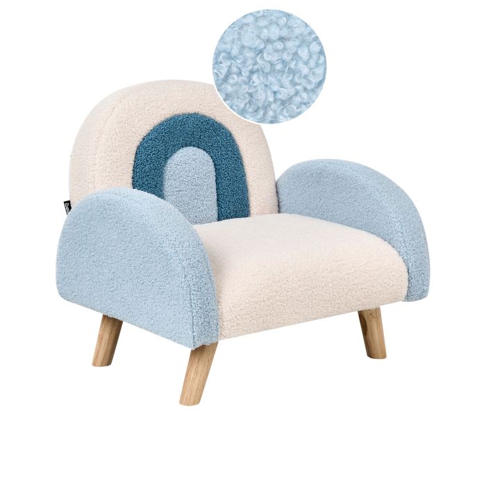 MOBO Kids Boucle Armchair Blue