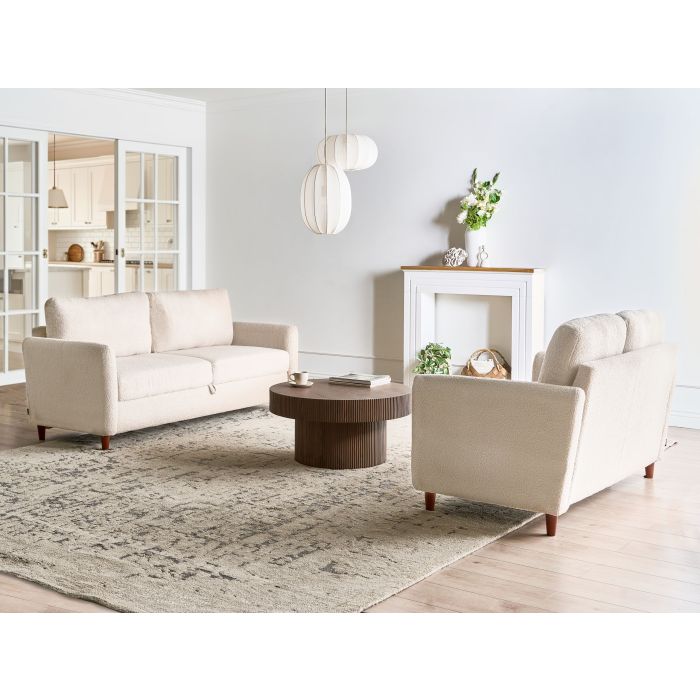 MRAE Boucle Fabirc 5 Seater Sofa Sets - Beige