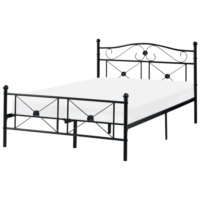 ELLOVAN Small Double Metal Bedframe - Black