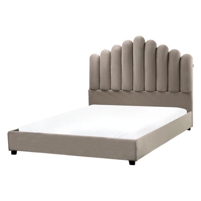 CINVENNES Waterbed Velvet 140 x 200 cm (EU Double) Taupe