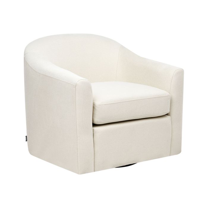 Swivel Armchair MAGNOR Fabric Light Beige