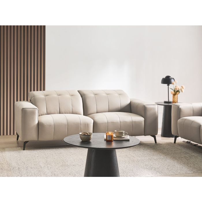 BANUXA Vegan Leather 3 Seater Sofa - Taupe