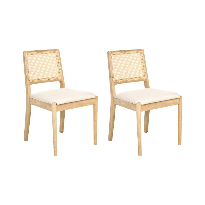 FERRISDEN Wooden Dining Chairs - Set of 2 - Brown
