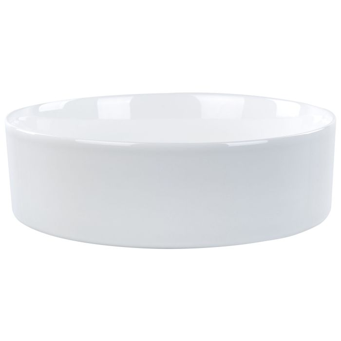 Ceramic Round Countertop Basin Diameter 400 mm White TEBAR