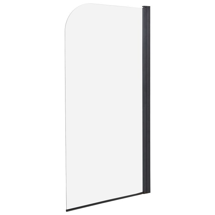 Shower Bath Screen LAPAN 140 x 80 cm Black