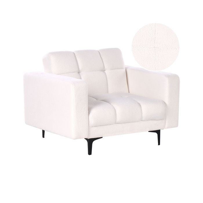 Armchair ALNES Boucle White