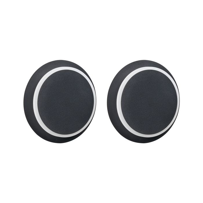 EASTMEREWELL Metal Set of 2 Wall Lamps LED - Black