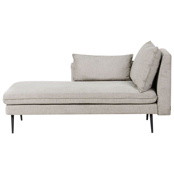 GRINSTEAD Fabric Chaise Lounge Right-Hand - Grey
