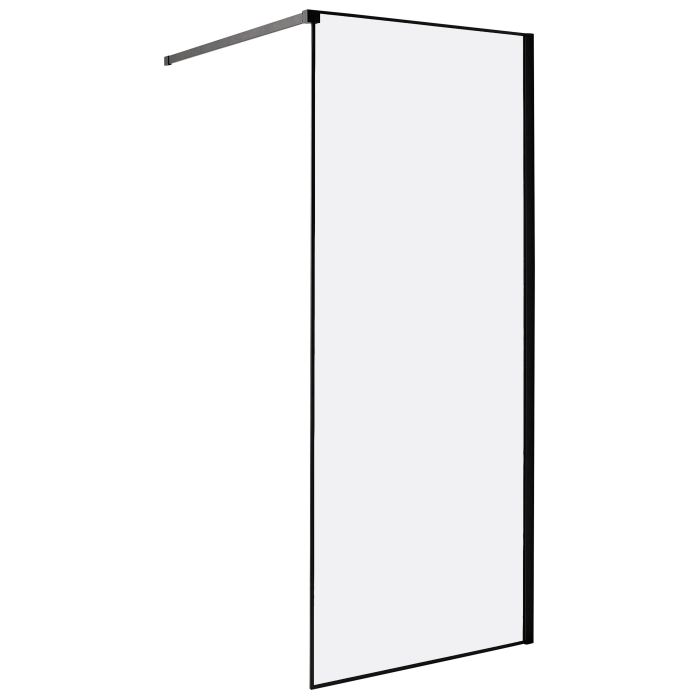 Shower Screen WASPAM 80 x 190 cm Black