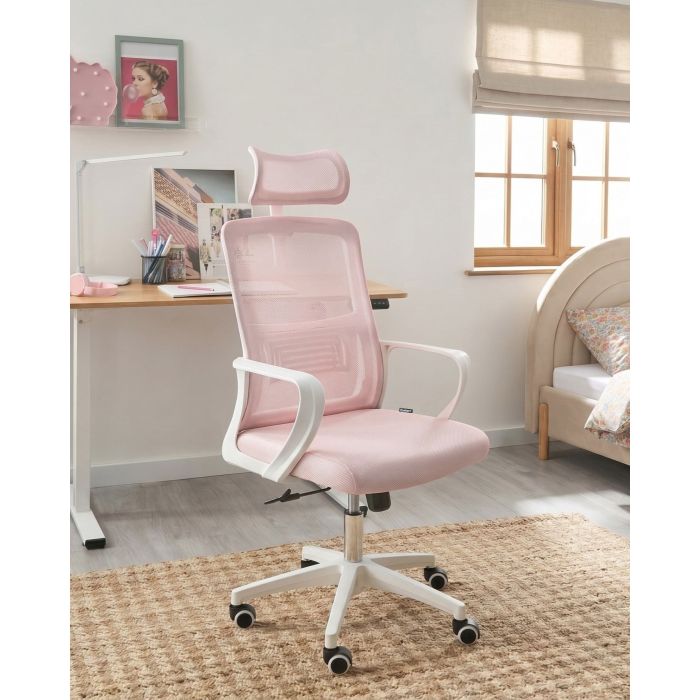 CONARMH Mesh Office Chair - Pastel Pink