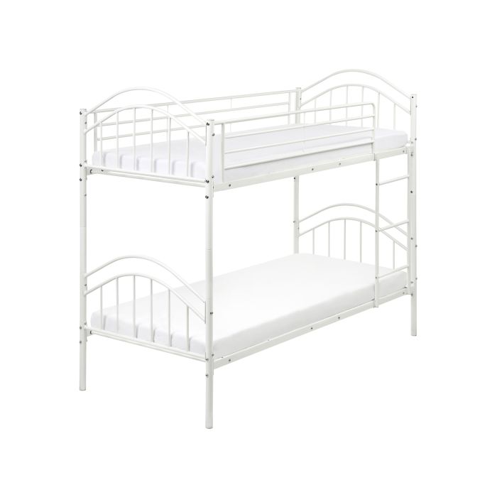HCARTRES Bunk Bed Metal 90 x 200 cm (EU Single) White