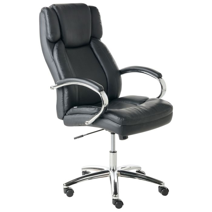 OLDLEIGH Faux Leather Executive Office Chair - Black