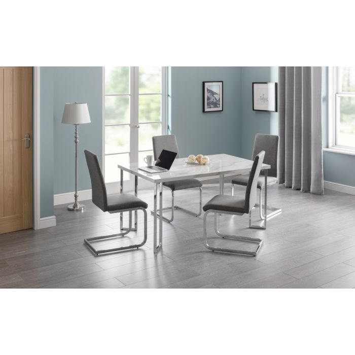 Positano White Marble Dining Table
