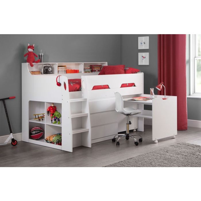 Jupiter Midsleeper Bed - White