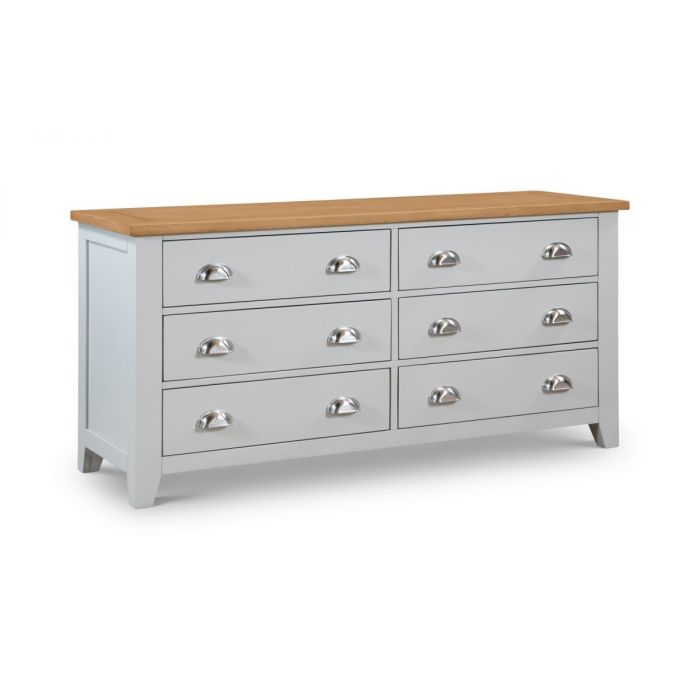 Richmond 6 Drawer Wide Chest - Grey