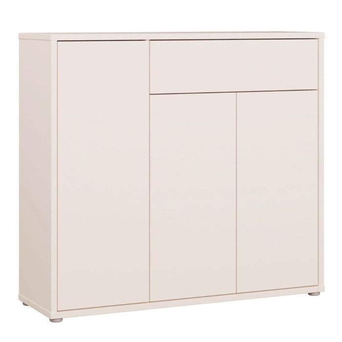 SOLARA Shoe Cabinet with 3 Push to Open Doors and 1 Drawer - Sand