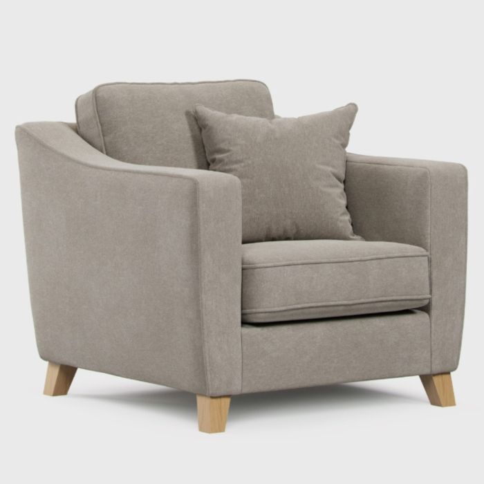 Armchair - KRISTY Fabric - Light Beige 88cm