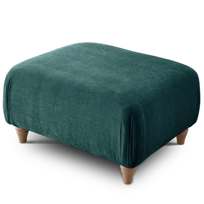 Footstool - COCOON Fabric - Emerald