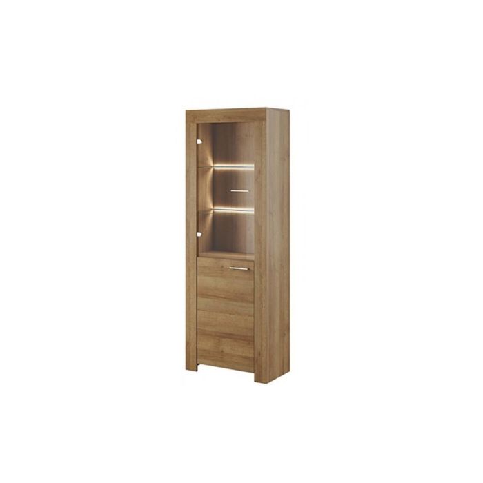 Heaven Tall Display Cabinet - Oak Riviera