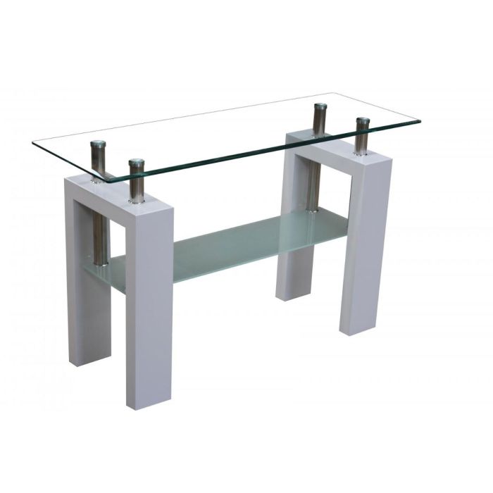 Atticus High Gloss Console Table - White