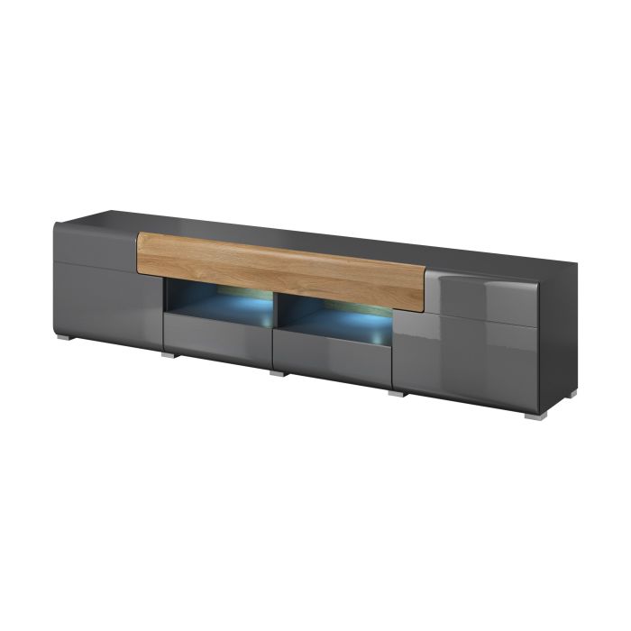 Ohio 40 TV Cabinet 208cm - Grey Gloss