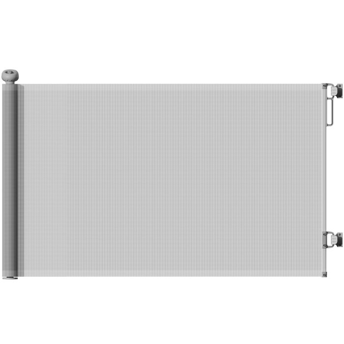PAWSTER Retractable Stair Gate Extends Up to 140 cm Wide Grey
