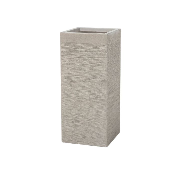 Garden Tall Clay Flower Plant Pot 26x26x60 cm UV Resistant Beige