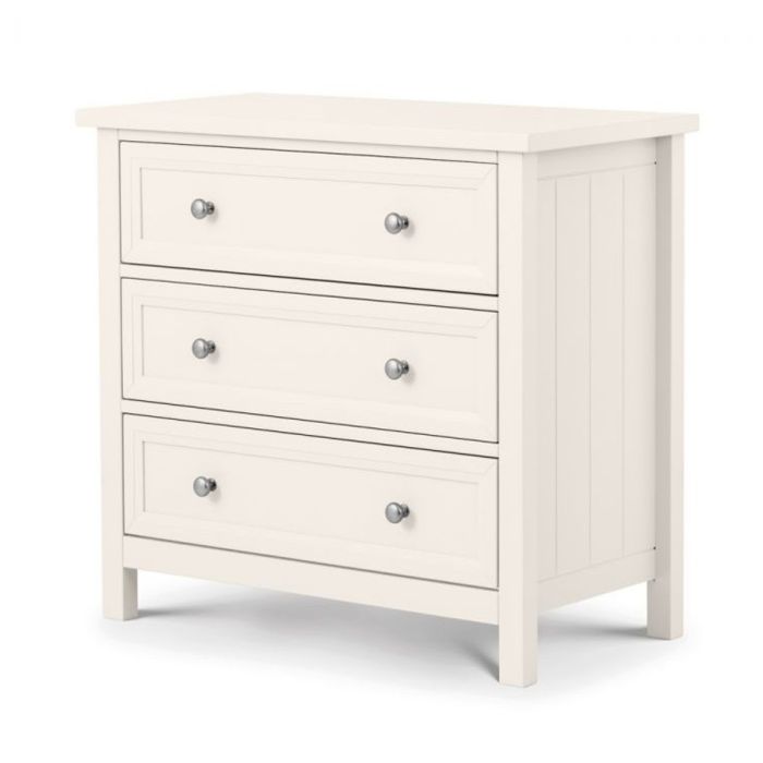 Maine 3 Drawer Storage Chest - White