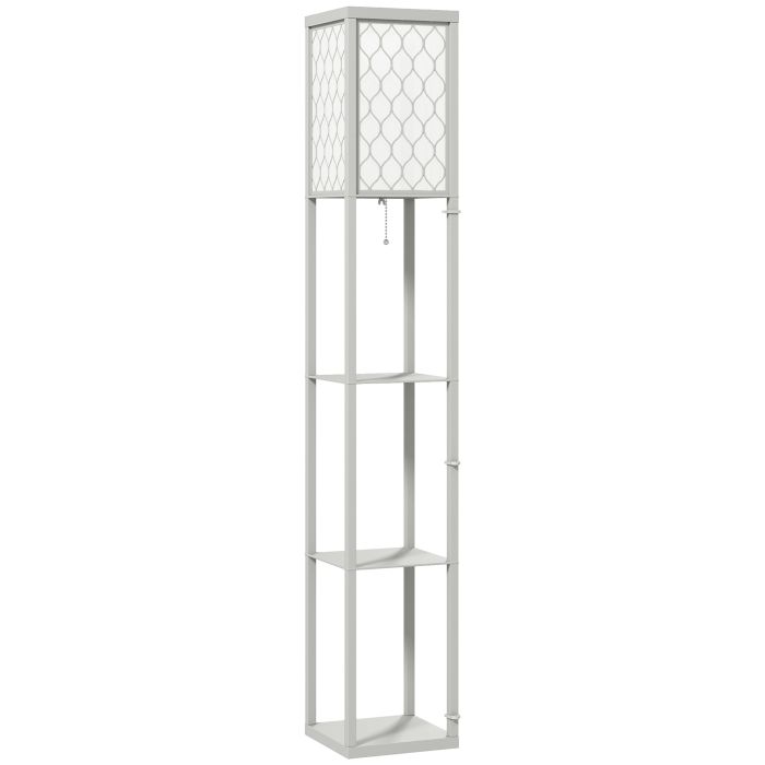 HERON 3 Shelf Standing Lamp Grey, White