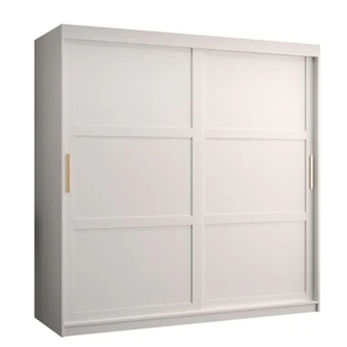 CLIFFORD 2 Door Sliding Wardrobe White - 180cm
