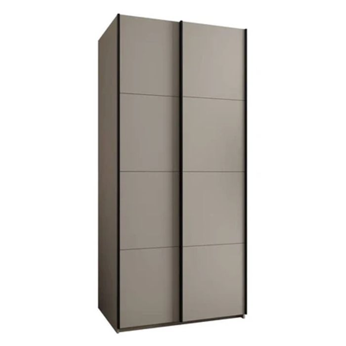 BRADLEY 2 Door Sliding Wardrobe Beige - 100cm